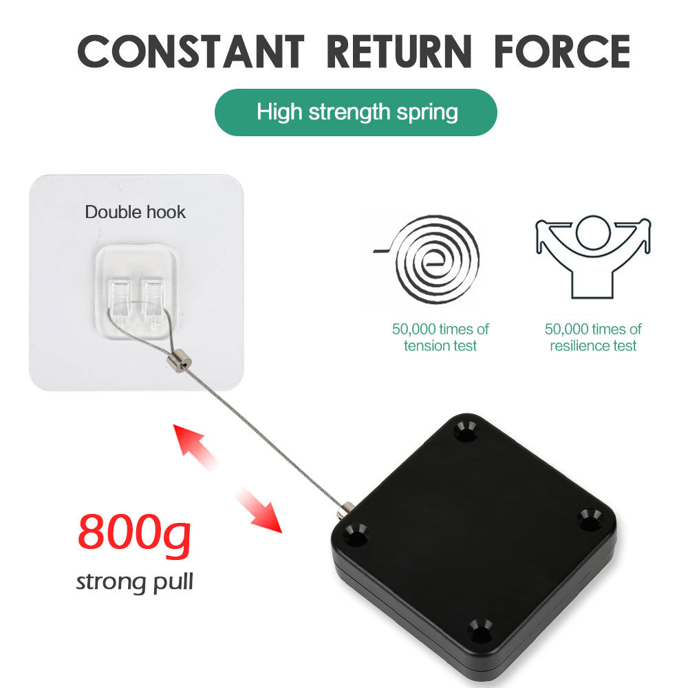 Adjustable Surface Door Stopper with Automatic Sensor Closure - No Drilling Required.