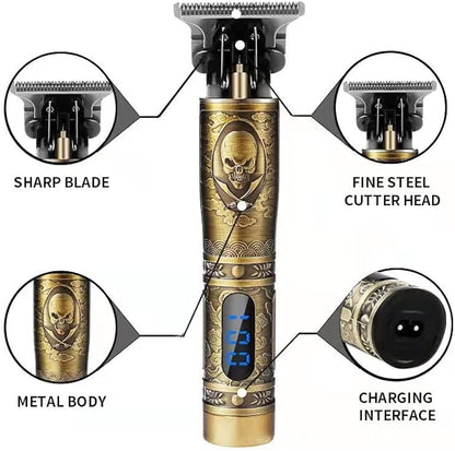 T9 All Metal Shaver with LCD Digital Display - Compact and Travel-Friendly