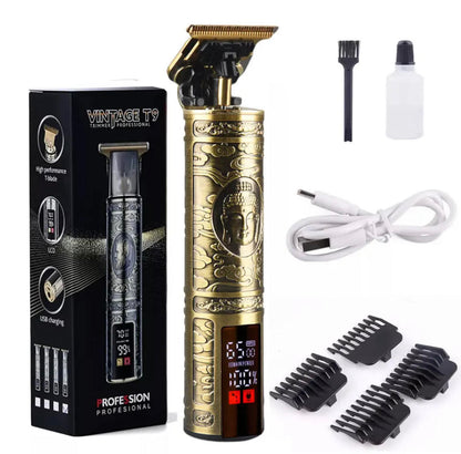 T9 All Metal Shaver with LCD Digital Display - Compact and Travel-Friendly