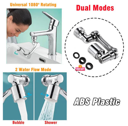 Faucet Extender with 1080° Rotating Sprayer Head and 22/24mm Adaptor